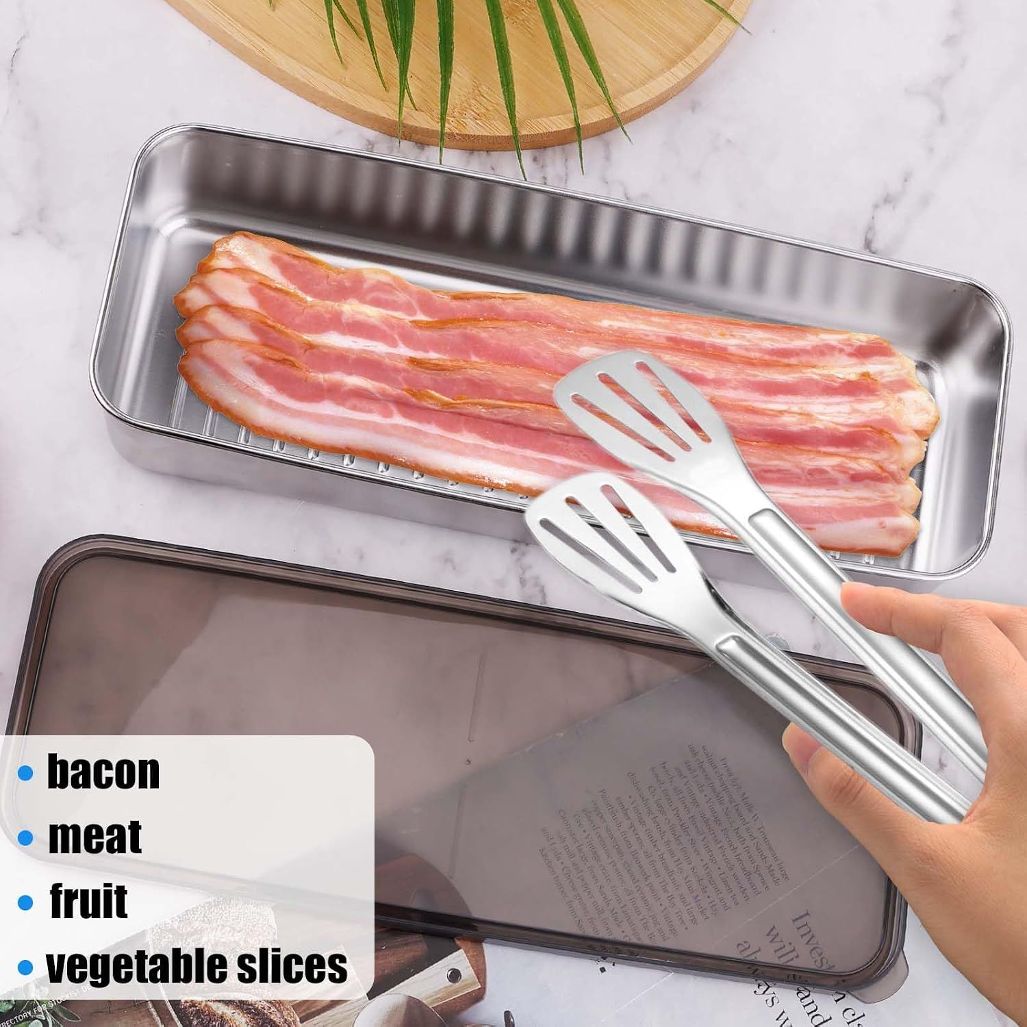 304 Stainless Steel Bacon Storage Box Airtight, 1 Pound โ image 4