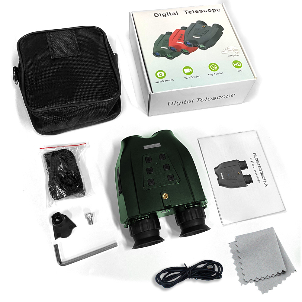 Green Professional HD Digital Night Vision Binoculars - 6X Optical Zoom, IR Illumination, Record 2.5K Video & 48MP Photos — image 5