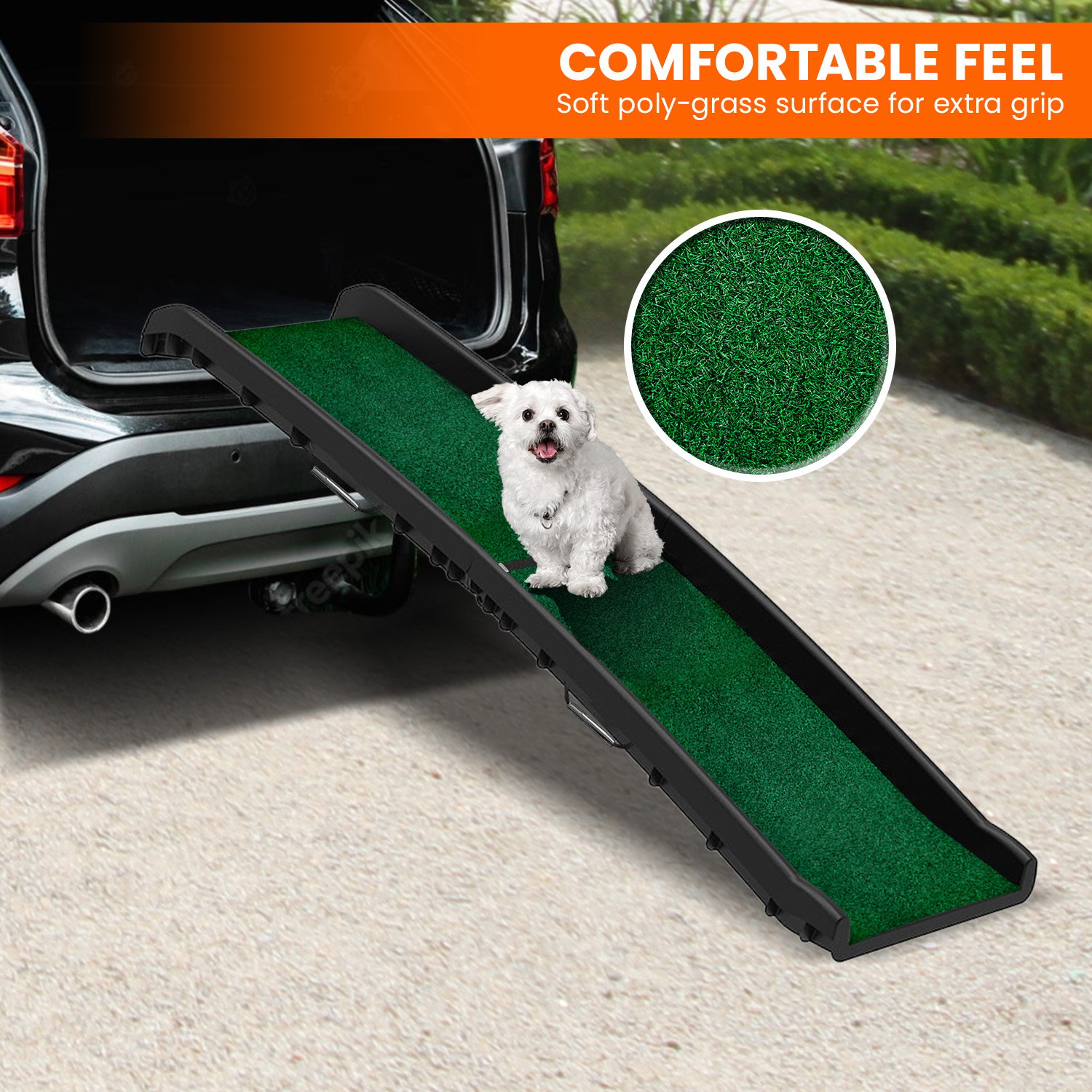 Furtastic Foldable Dog Ramp with Poly-Grass Grip Surface Non-Slip UV Protection โ image 5