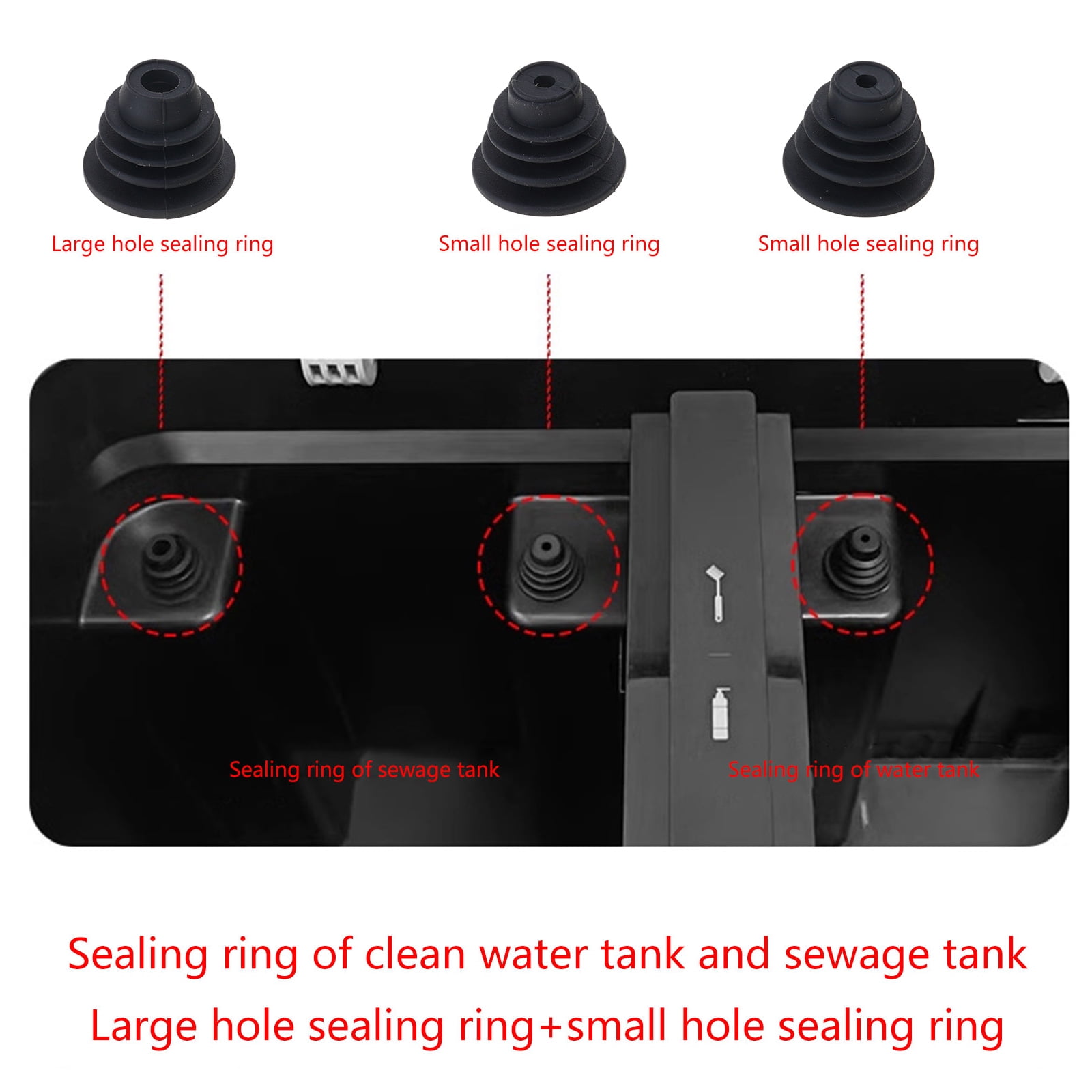 Reusable Water Tanks Sealing Rings for X1 Sweeper Part Cleaing Attachment โ image 2