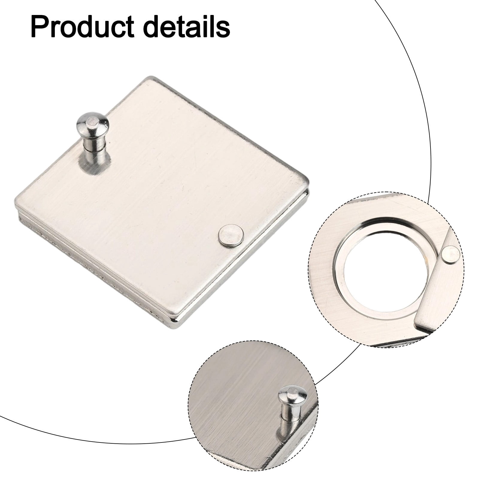 Square Peephole Cover Door Viewer Peephole Security Cap Kit Tape Install Brushed Smile Home Brushed โ image 5