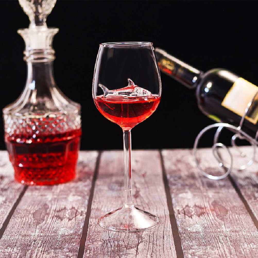 300ml Goblet Glass Mug Shark Wine Glass Goblets for Cold Drink Champagne Goblet Cocktail Glasses Whiskey Cup Party Barware โ image 5
