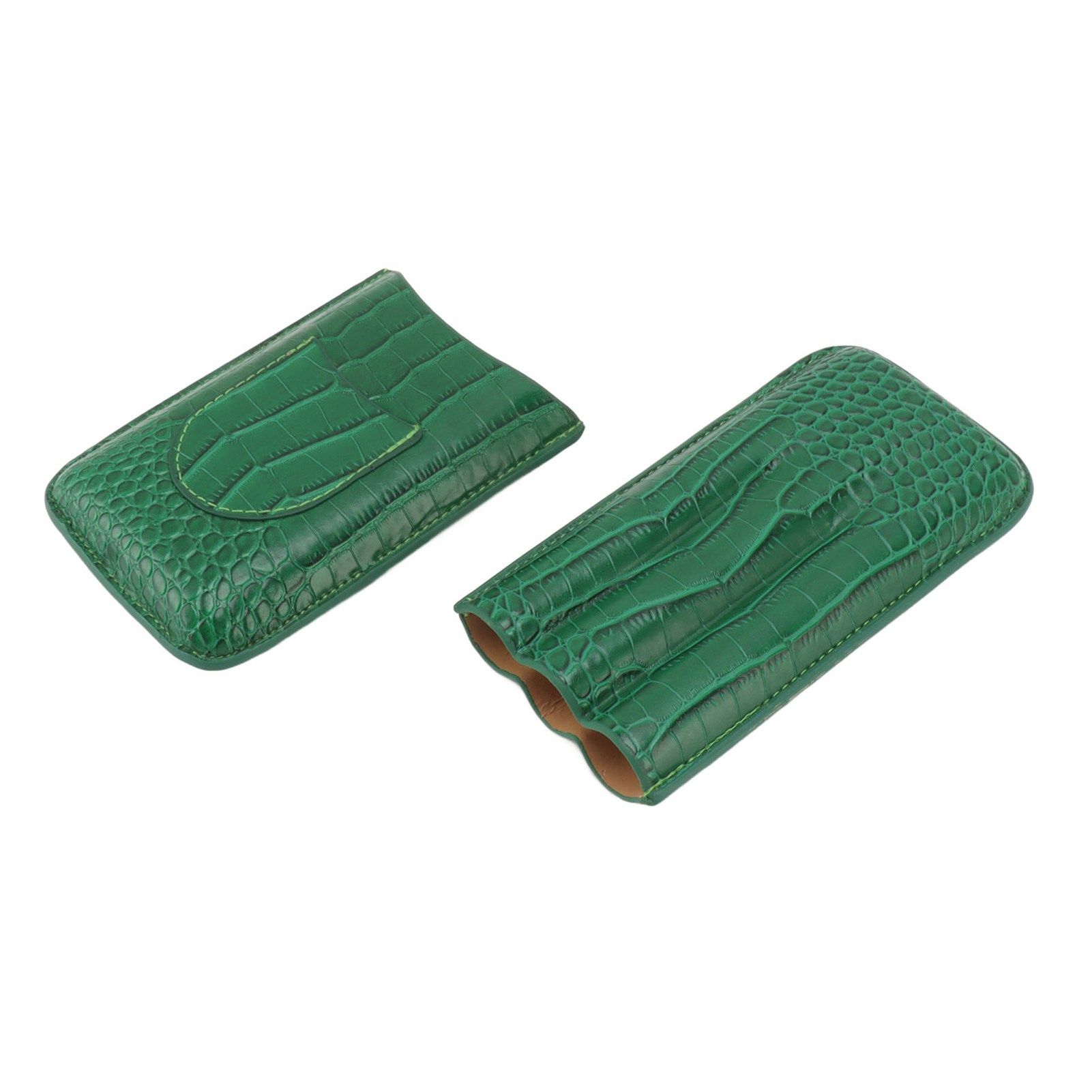 Cigar Holder Case Artificial Leather Portable Durable Elegant 3 Finger Cigar Box for Travel Outdoor Business 81 โ image 5