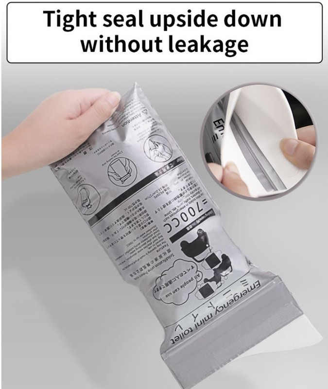 16PCS Leak-Proof & Odorless Motion Sickness Bags and Emergency Urine Bags - Unisex Portable Travel Potty for Car Road Trips & Camping โ image 5