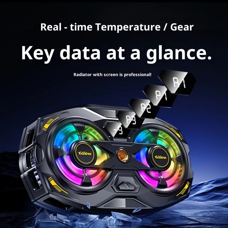 New Dual-Fan Phone Cooler with Digital Display – Designed for Gamers and Live Streamers — image 2