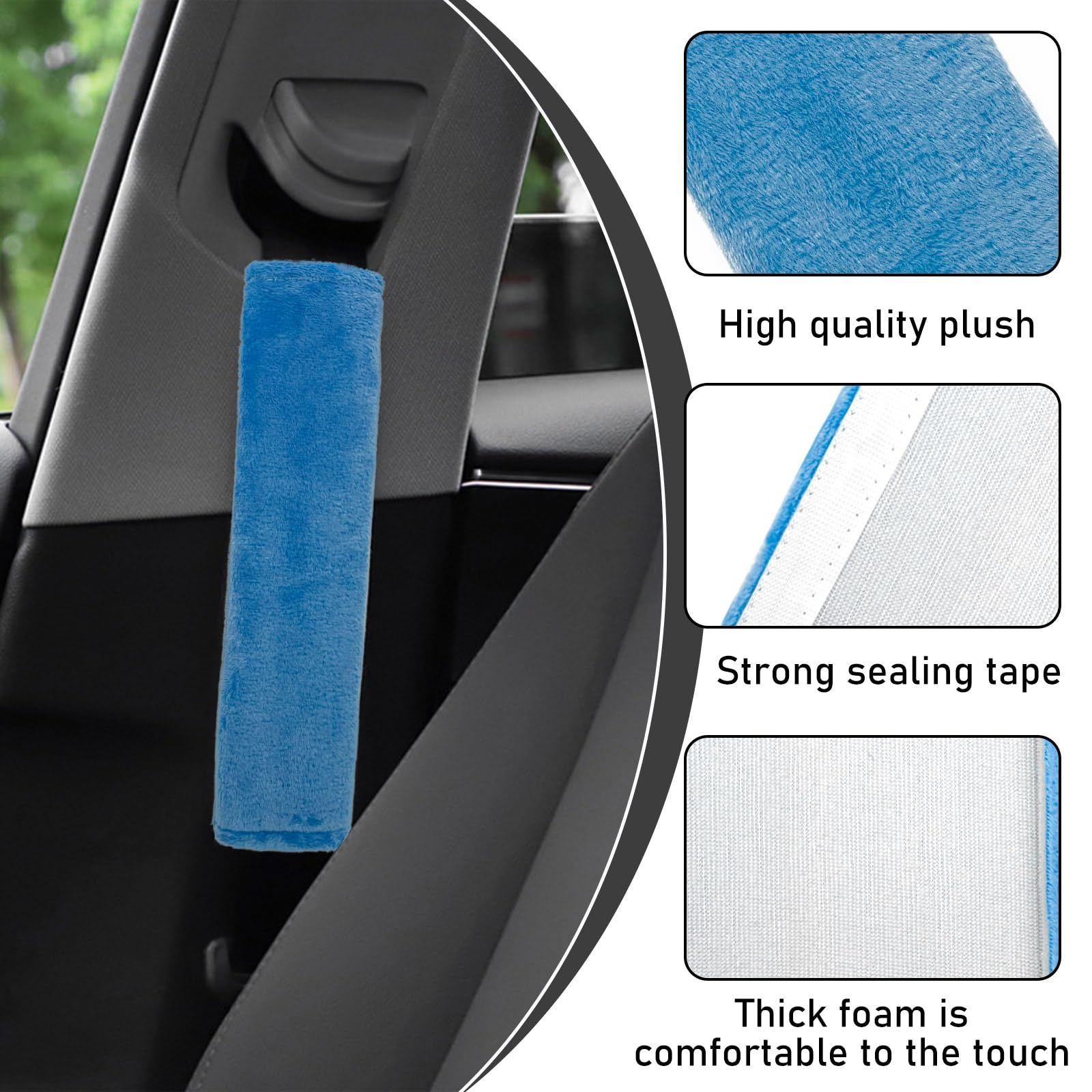 2 PCS Car Seat Belt Cover, Vehicle Seat Belt Pads Cover for a More Comfortable Driving, Safety Seatbelt Shoulder Strap Covers — image 3