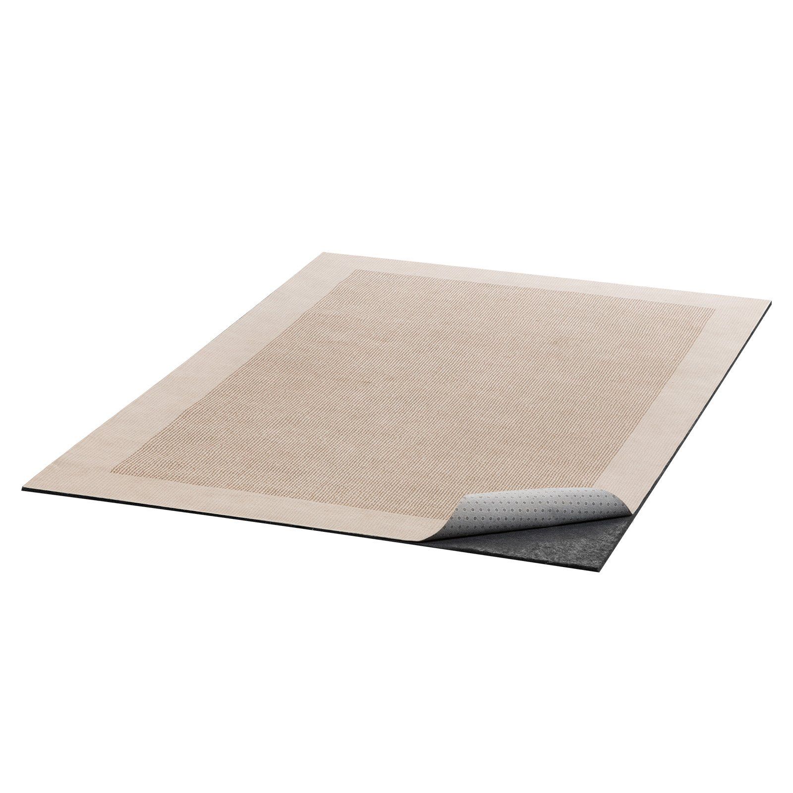 Rug Pad 0.91 × 1.52 m, Non-slip Carpet Area Pad, Rug Mat Padding with Dual Surface Felt Cushion & Rubber Gripper, Hardwood Floor Protection for All Floors
