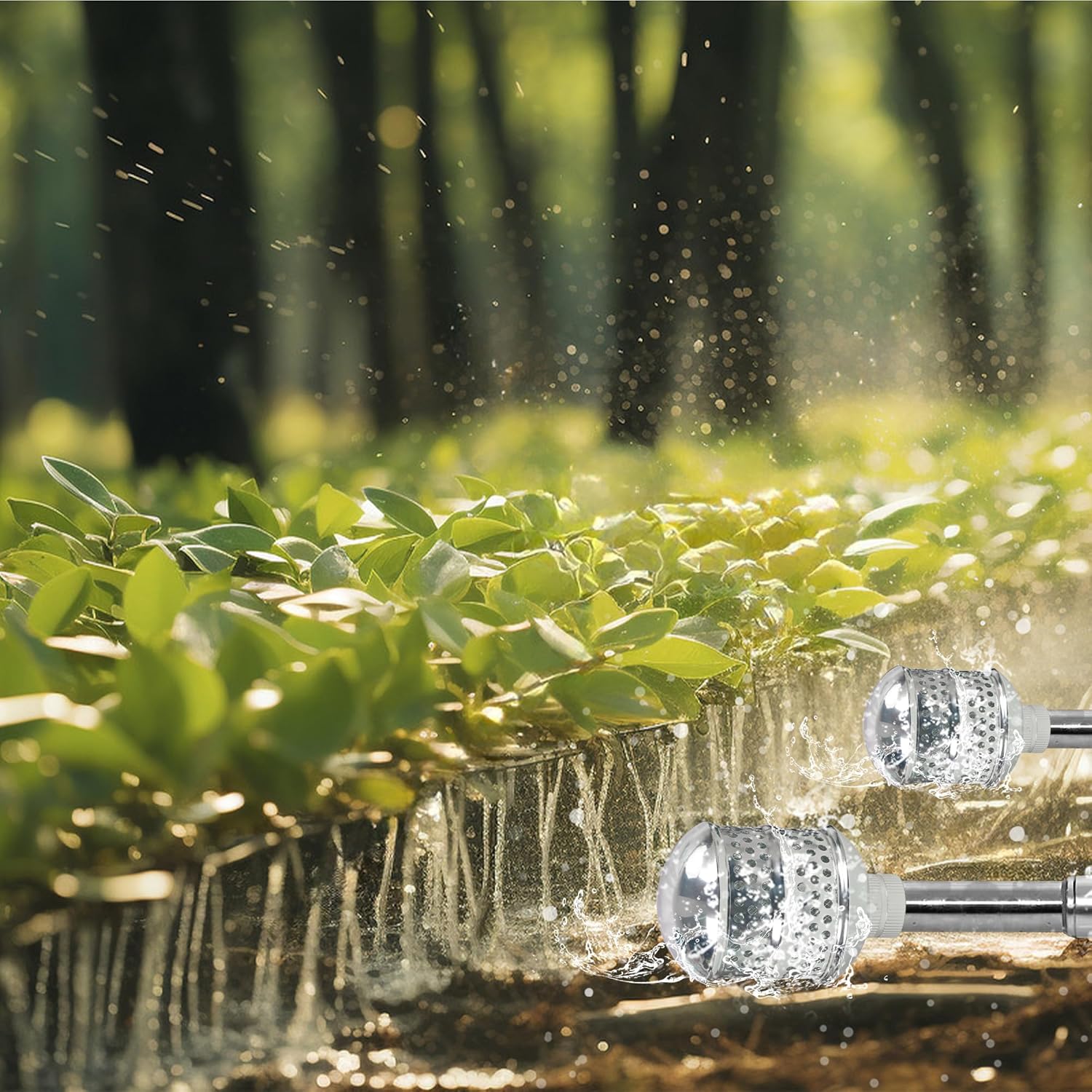 2 Pack Bubbler Sprinkler Heads, Aluminum Diffuser Flood Nozzle for Delicate Watering, Gentle Garden Metal Watering Soaker Sprinkler for Plants Garden Lawn Yard — image 4