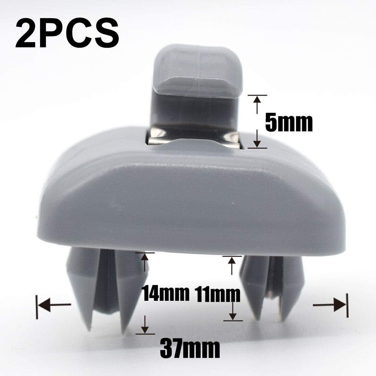 High Performance 2x Sun Visor Clip Hook Mount Holder compatible with Audi A1 A3 A4 A5 Q3 Q5 B6 B7 B8, Made of Plastic โ image 5