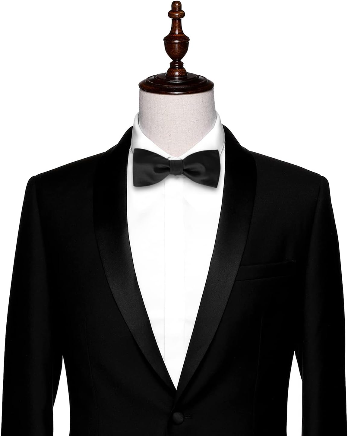 Mens Solid Bowtie Woven Self Tie Bow Ties Tuxedo & Wedding Bowties — image 5