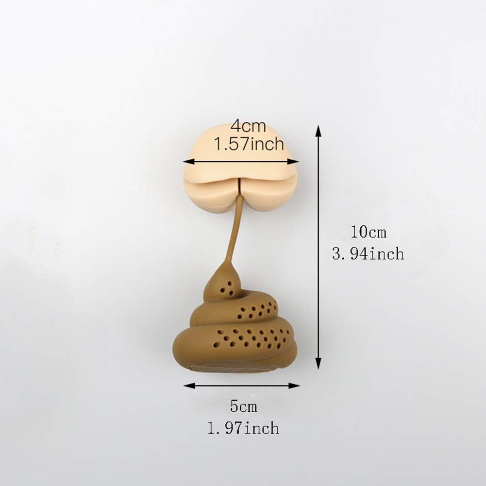 Funny Loose Leaf Tea Infuser Ball, Food Grade Silicone Stool Shape Hot Tea Infuser Tea Strainer Ball Filter — image 2
