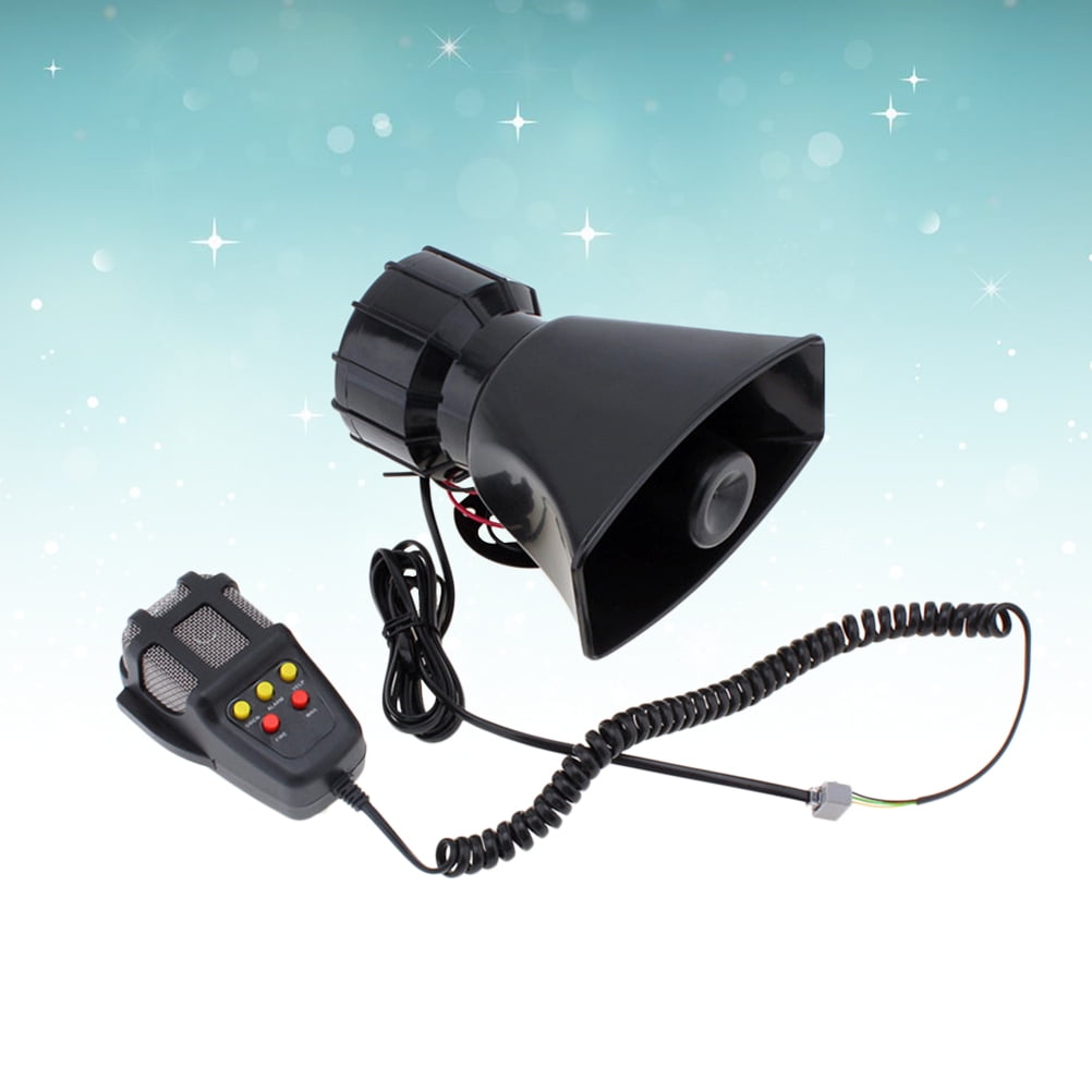100W 12V 5 Sound Square Opening Electric Horn Loud Speaker Warning Alarm for Car Moped Motorcycle (Black) Black — image 2