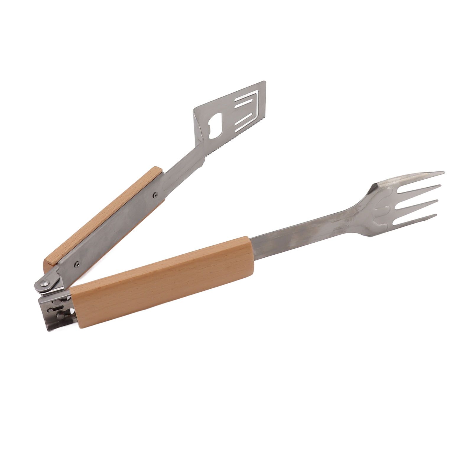Grill Spatula Fork Tongs Durable Stainless Steel Food Tongs Multifunctional Long Handle Buffet Tongs for Camping โ image 6