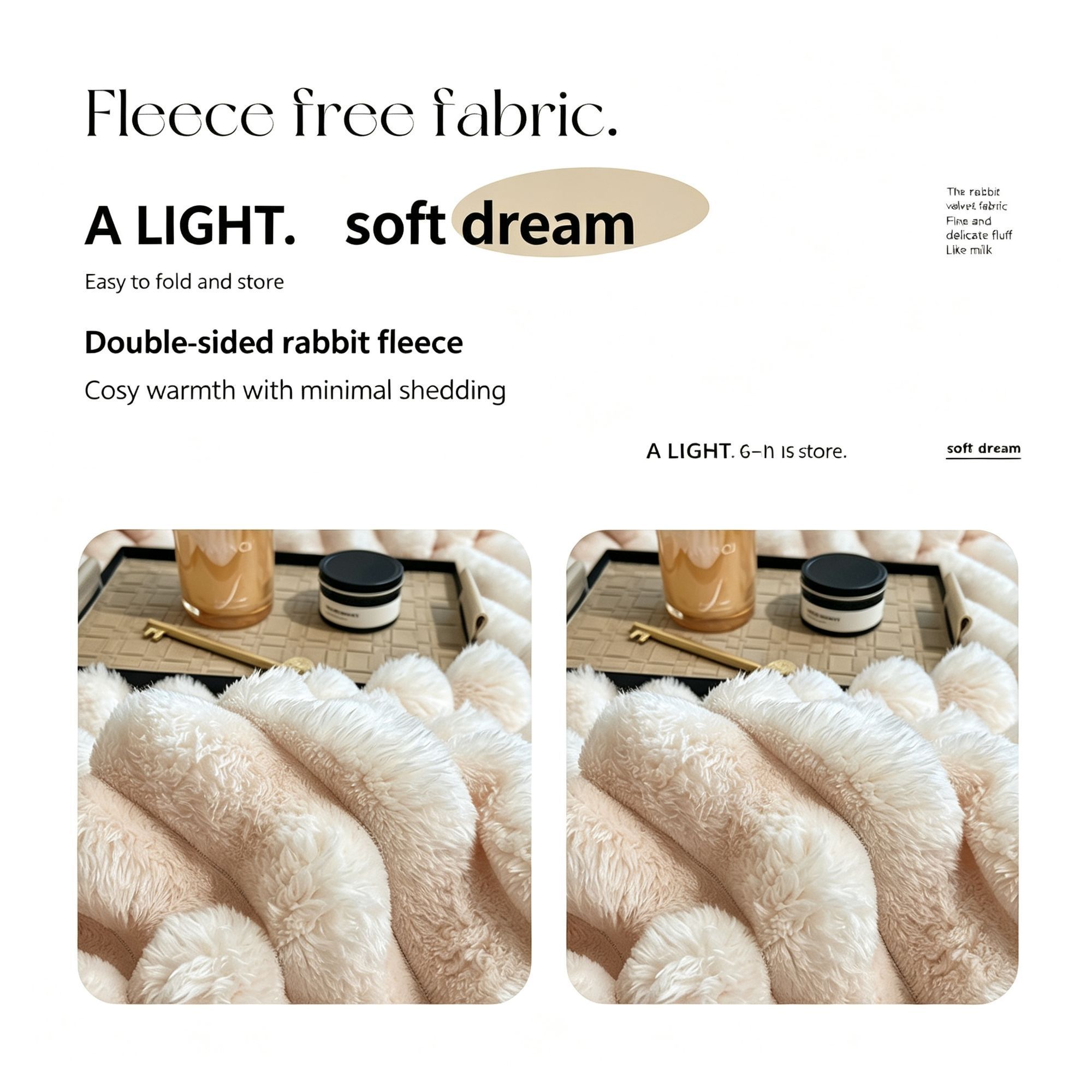 Premium Rabbit Fleece Double Blanket Thick Flannel Milk Fleece Bed Throw Matcha Green 200 × 230cm Perfect Christmas Gift — image 5
