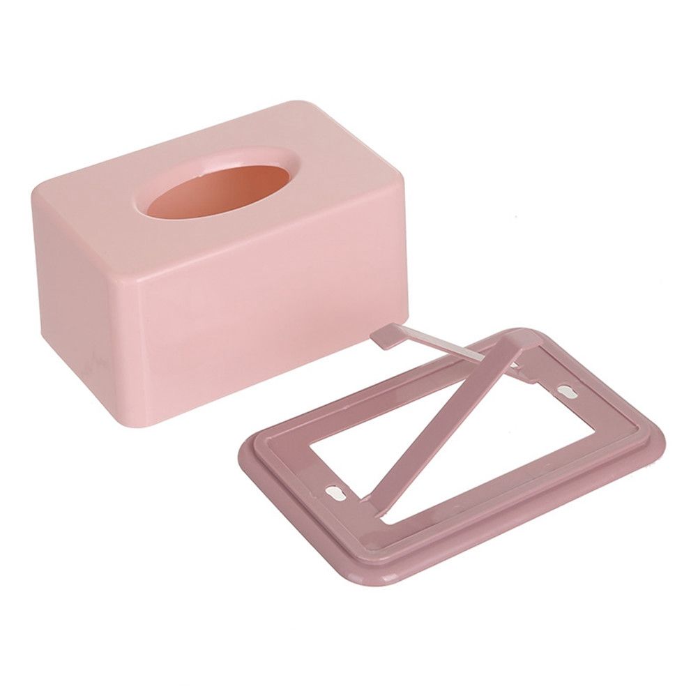 1Pc Simple Tissue Box Plastic Tissues Holder for Home Bathroom Office Car(Pink) โ image 3