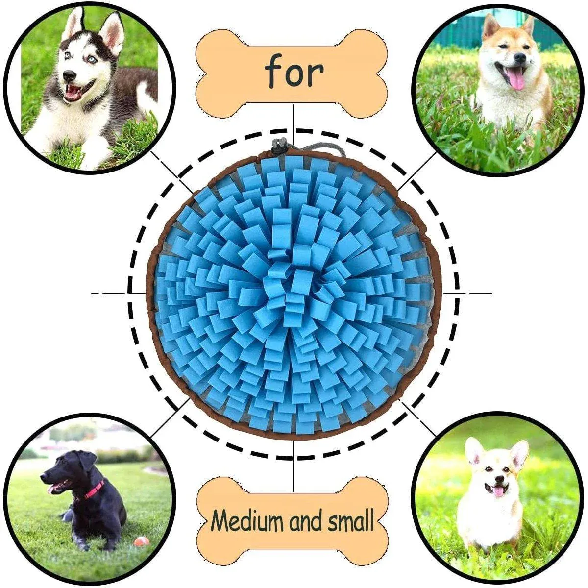 Pet Sniffing Mat Dog Training Slow Feeder Puzzle Toys Interactive Snuffle Mat — image 4