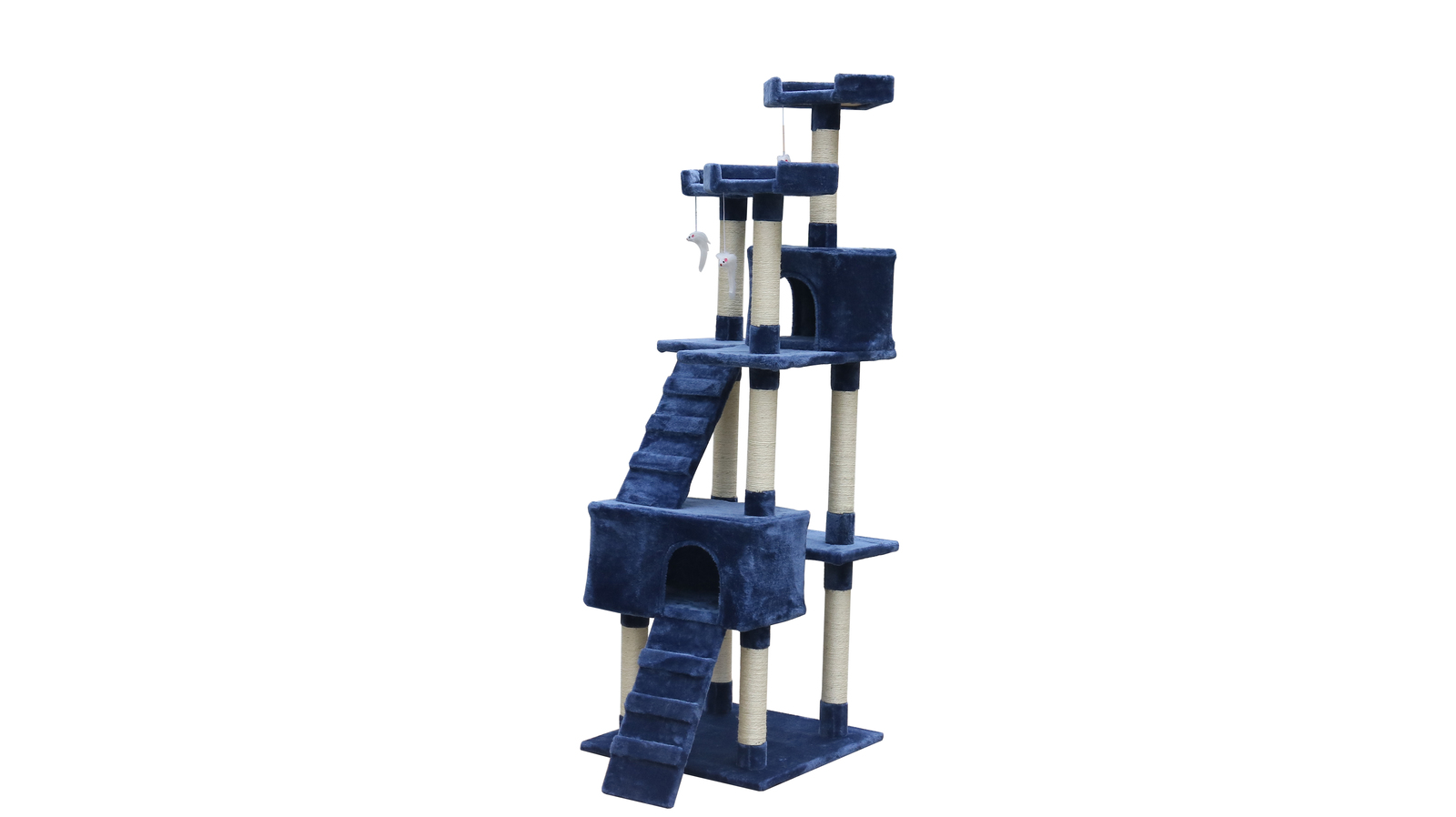 YES4PETS 180 cm Cat Kitten Scratching Post Tree W ladder-Blue โ image 3