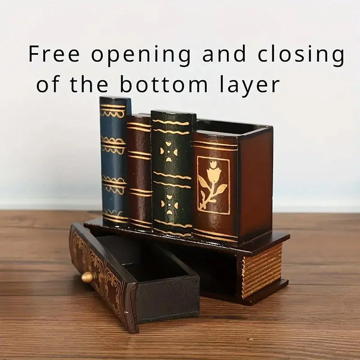 European Retro Pen Holder Creative Desktop Storage Box Office Decorations Gift — image 4