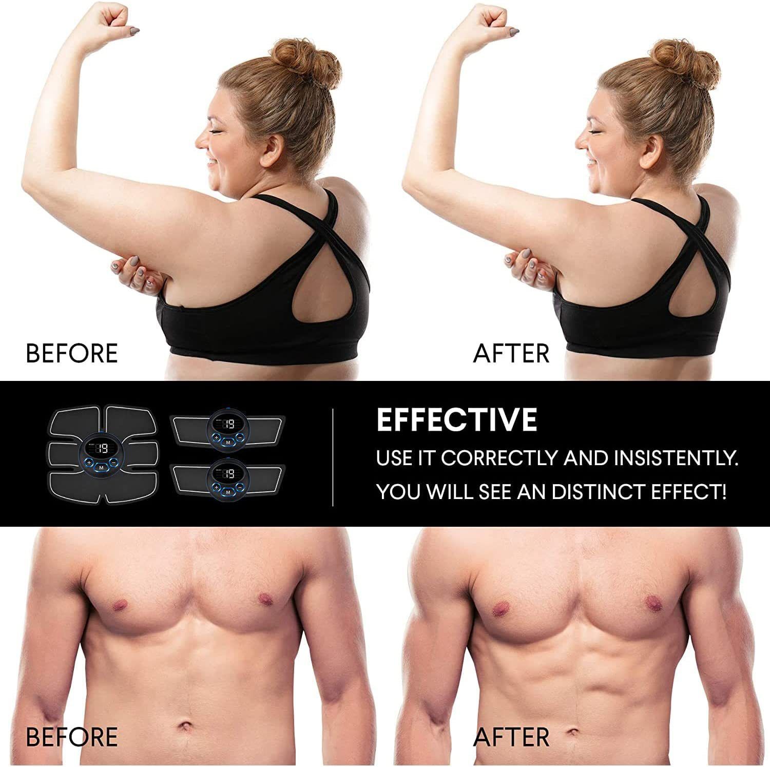 Black Ab Stimulator Muscle: Abs Stimulator Abdominal - Home and Office Workout Equipment for Abdomen Arm Leg — image 4
