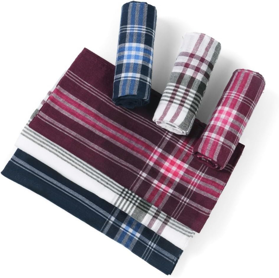 Men's Cloth Handkerchiefs, 24 Pcs Cotton Handkerchiefs for Men, Traditional Handkerchief for Men, 36 cm x 36 cm, 24 Pcs, One Size — image 5
