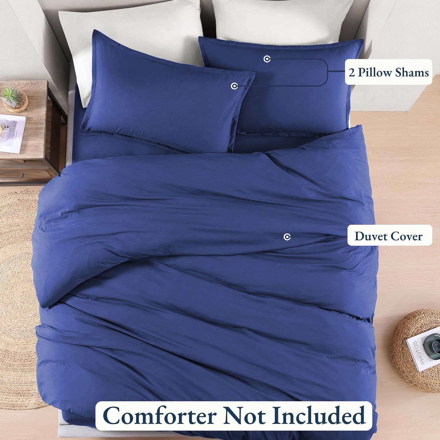 Hotel Soft Microfiber Duvet Cover Set-2000TC Quilt Cover Set & Pillowcases -1 Donna Cover Zipper Closure & 1 x Pillowcases-Breathable Bedding - Wrinkle, Fade — image 5