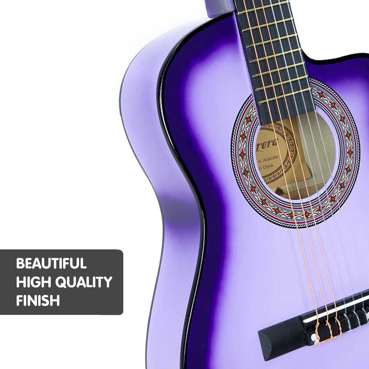 Karrera Childrens Acoustic Guitar Kids - Purple — image 4