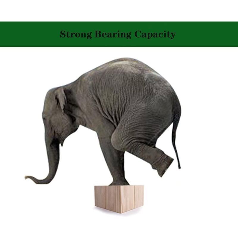 4-pack Furniture Risers Wooden Furniture Risers, Desk and Bed Risers Furniture Lifting Feet Legs up to for Desk Table Bed (Size: 5x5x5cm) โ image 3