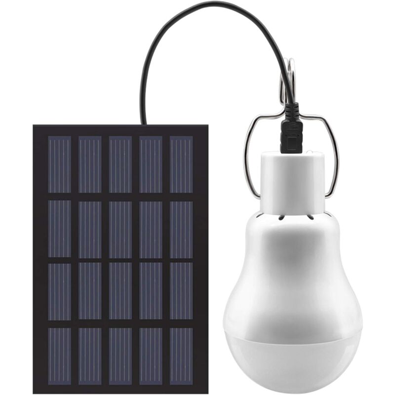Portable Solar Light LED Bulb Solar Powered With Solar Panel For Garden, Patio, Indoor, Outdoor, Hiking, Camping, Tent