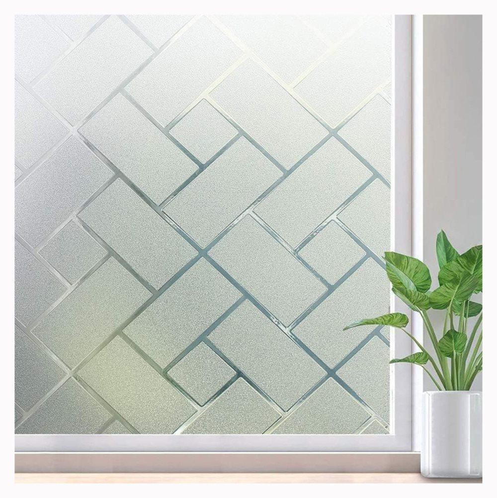 3D Decorative Frosted Glass Window Film Self Adhesive Privacy Protection, 40cmx2m