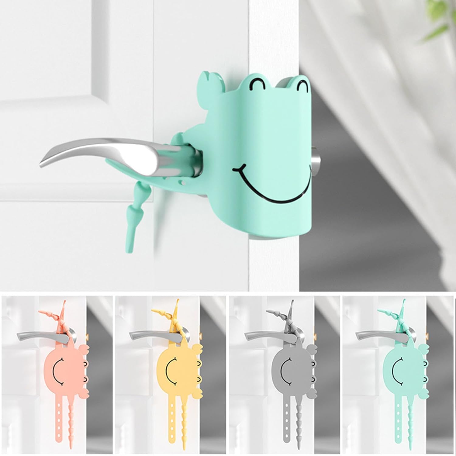 4 Pack Door Stoppers Door Security Door Closing Damper Anti Bang Silent Door Closer Silicone Decorative Sound Reduction Flexible Adjustable for Light Sleepers