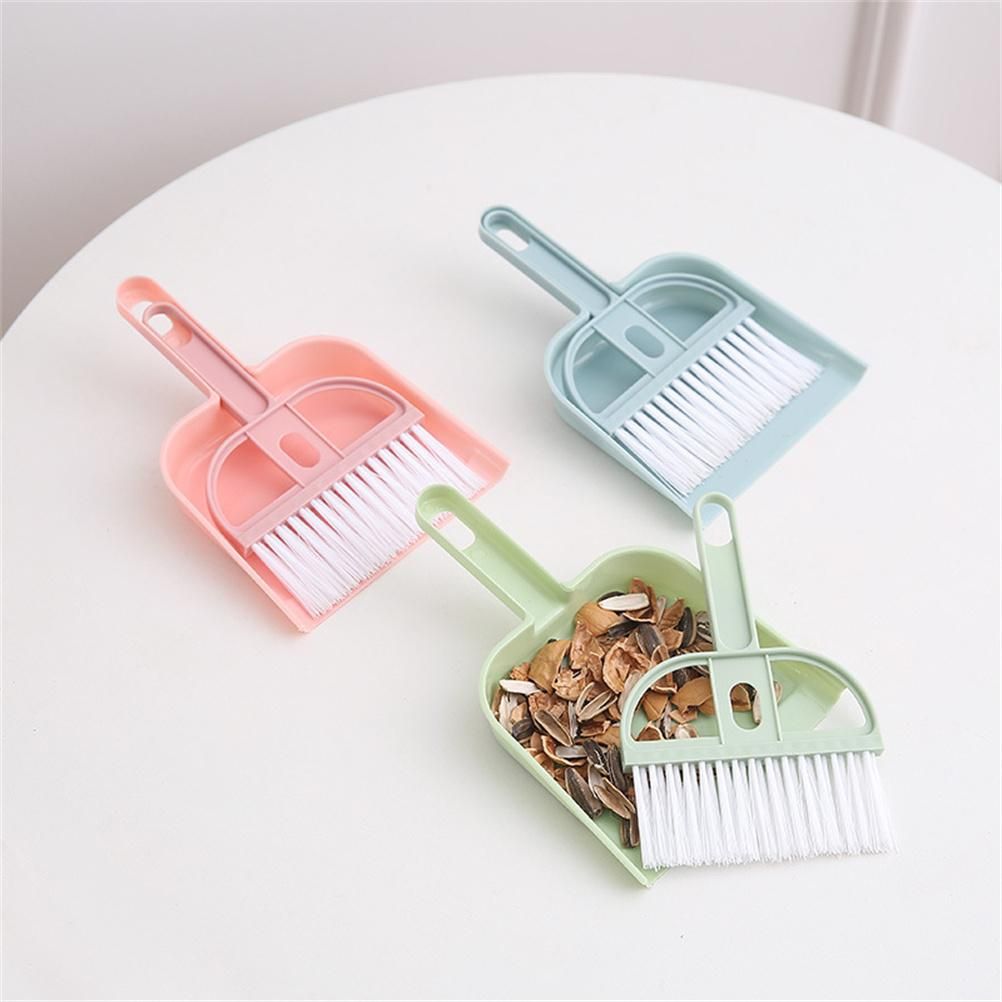 Mini Cleaning Brush Small Broom Dustpans Set Desktop Sweeper Desktop Cleaning Tool for Computer Desks Shelves and Wardrobes — image 2