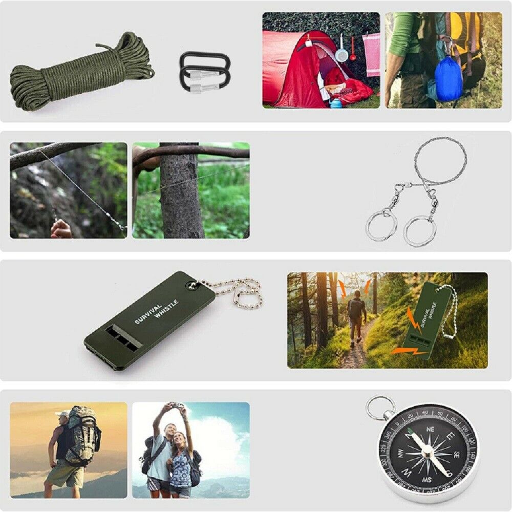 Tactical Emergency Survival Kit Outdoor Sports Hiking Camping SOS Tool Equipment โ image 3