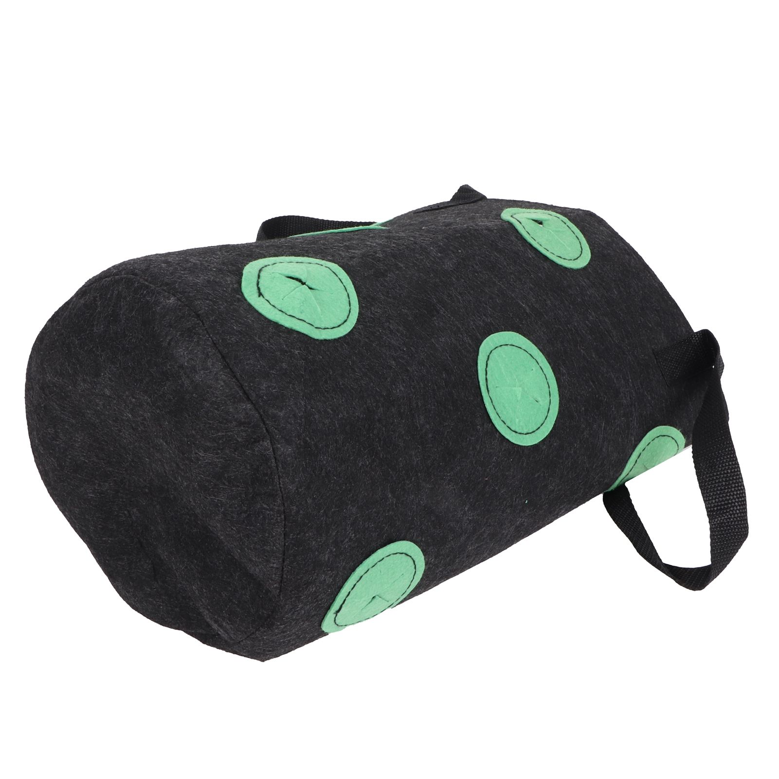 12 Holes Strawberry Planter Bag with Handles Portable Felt Plant Growing Bag for GardenBlack 20x35cm — image 6