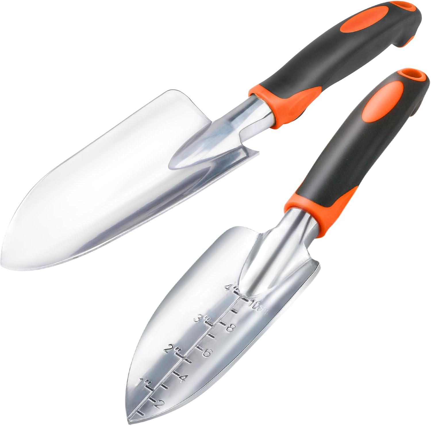 Garden Shovel Trowel Garden Tool Set, 2 Pack Heavy Duty Gardening Tools Set Include Wide Garden Trowel, Hand Shovel with Measurement Mark, Small Shovels for