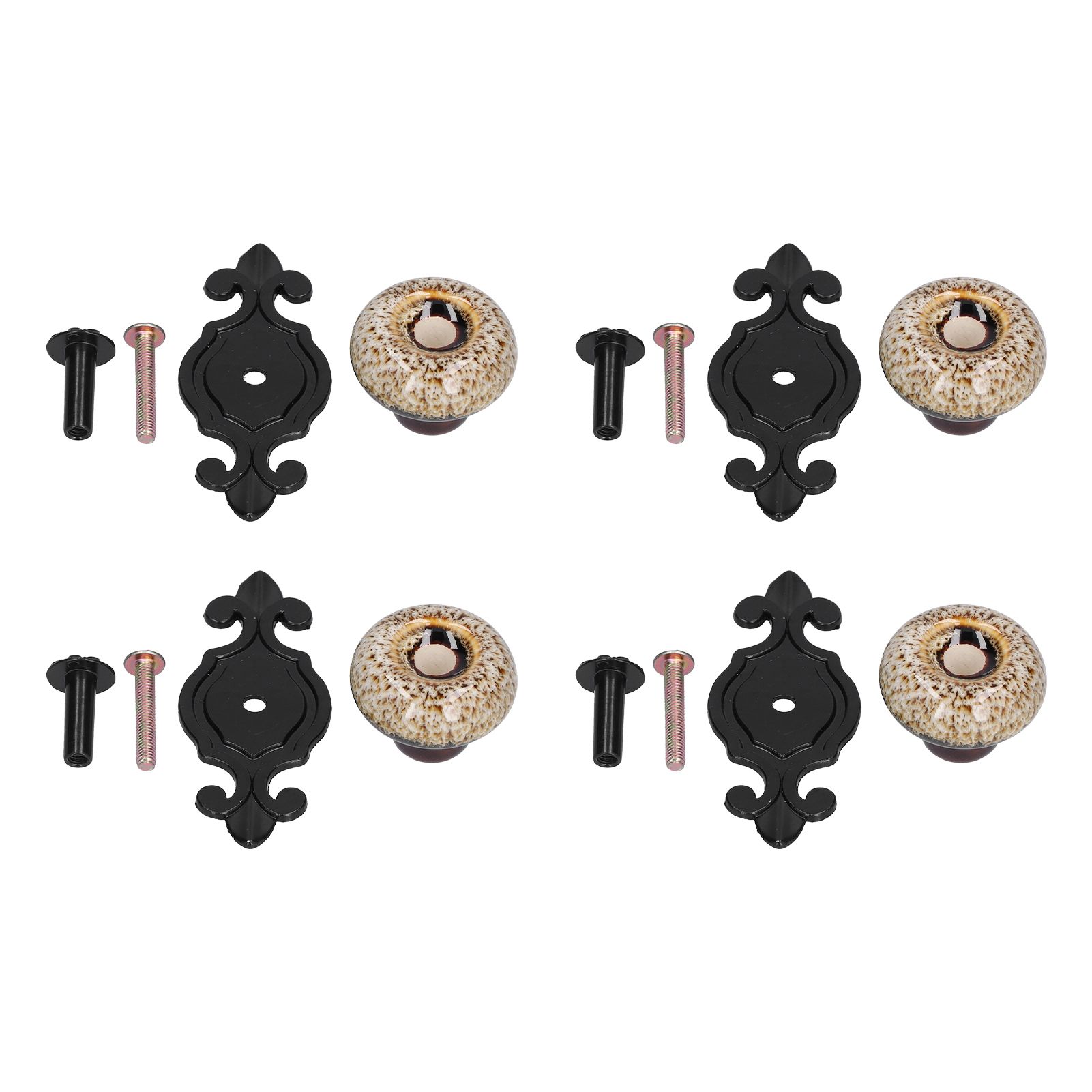 4 Sets Furniture Handle Zinc Alloy Cabinet Door Drawer Handle Exquisite Furniture AccessoriesWhite — image 6
