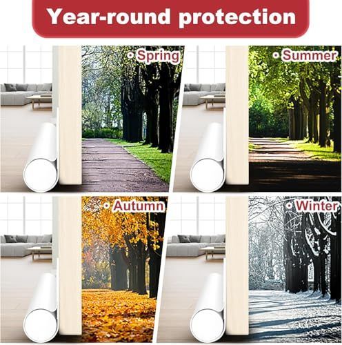 2Pack Door Draft Stopper Weather Stripping Door Seal Under Door Sweep Block Cold Air Gaps Front Soundproof Draft Blocker for Bottom of Door Suitable — image 6