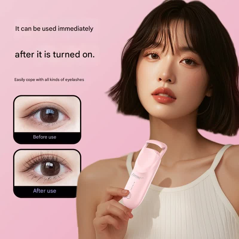 Electric Heated Eyelash Curler - USB-C Rechargeable, Fast Heating, Long-Lasting Curl(white) — image 2