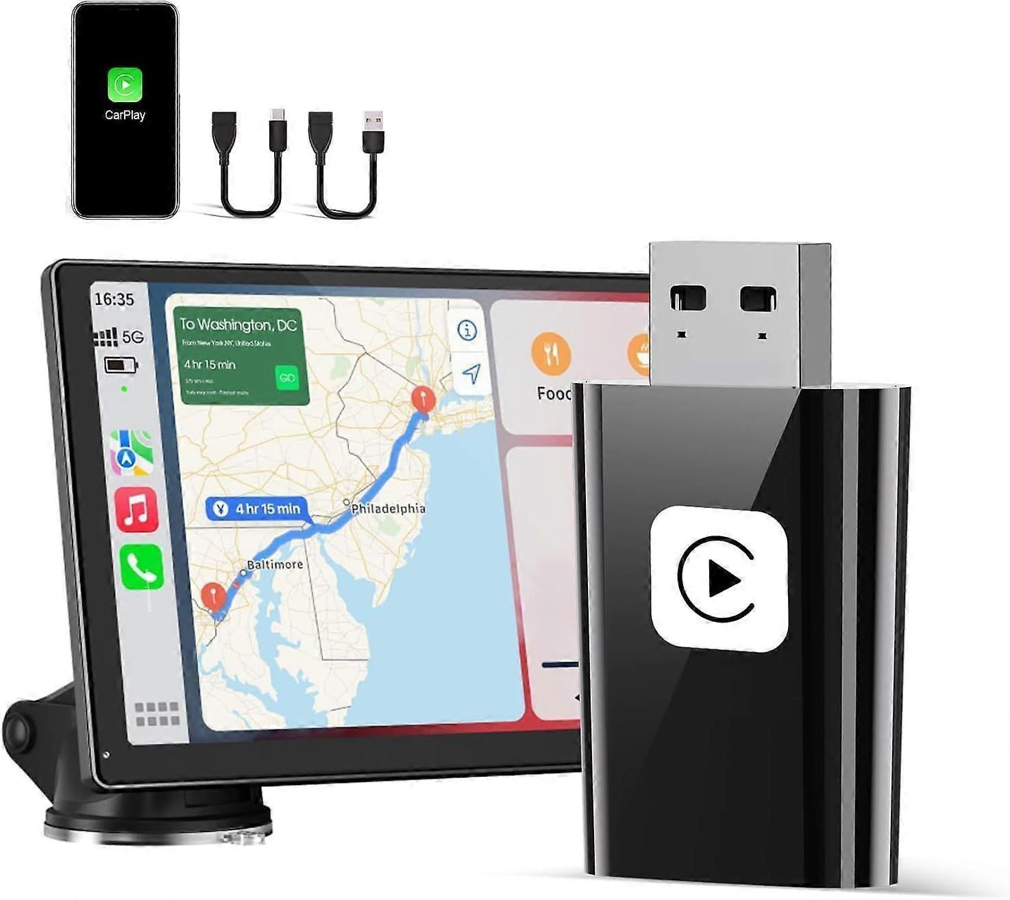 Wireless CarPlay Adapter, Fast & Compact CarPlay Dongle Converter