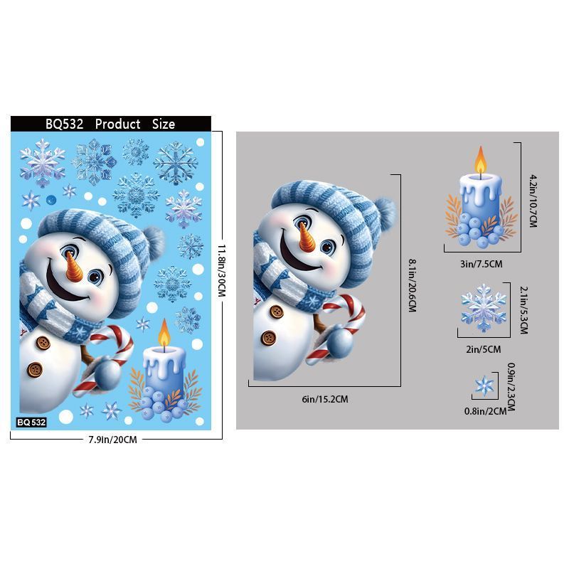 9 Styles Christmas Window Stickers Pack — image 4