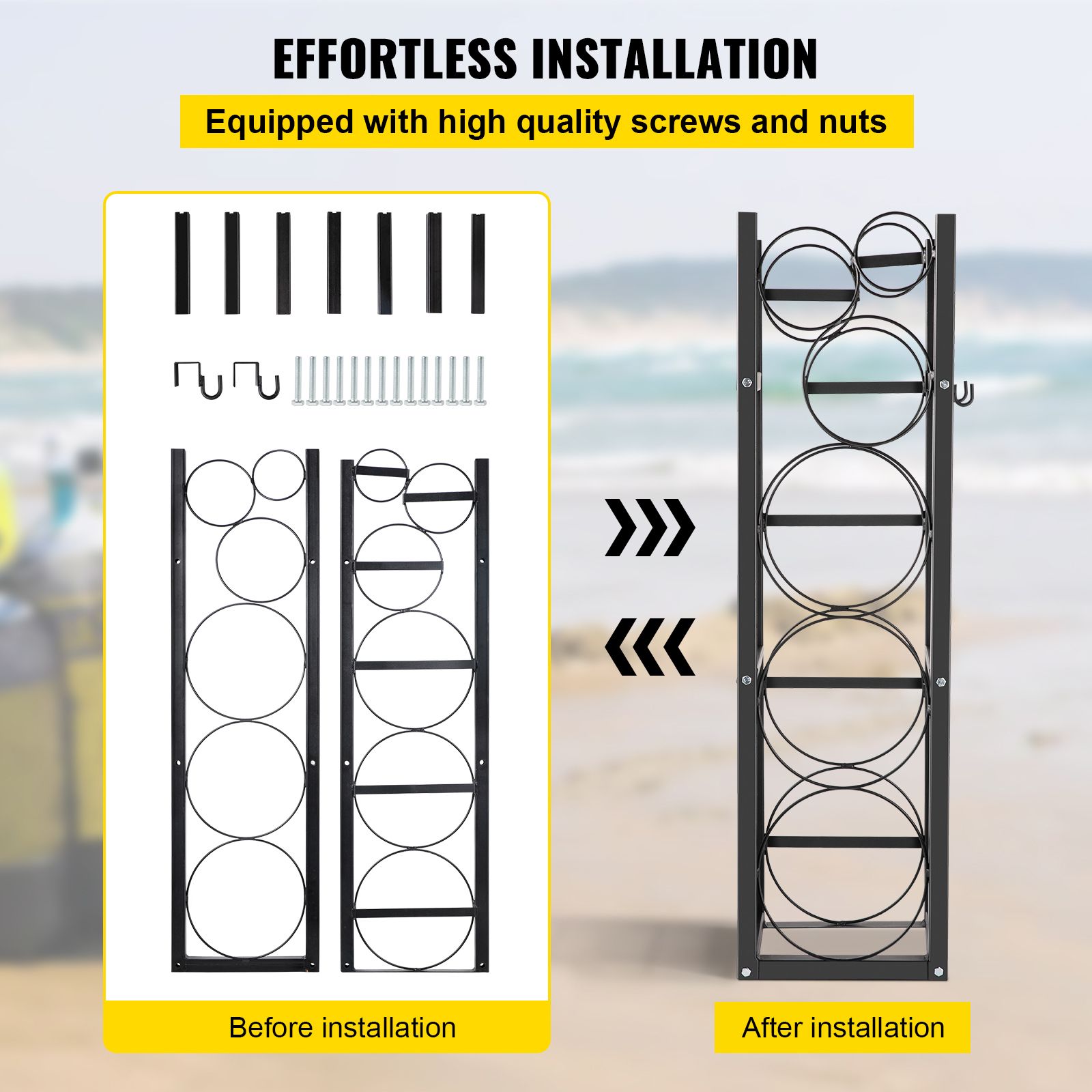 Refrigerant Tank Rack with 3x30lb and Other 3 Saving Space, Cylinder Tank Rack 46x13x4-inch, Refrigerant Cylinder Rack Gas Cylinder Racks and Holders, for Gas โ image 5