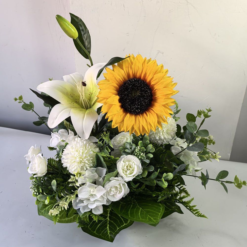 Artificial Lily Floral Arrangement Home Decor Garden Decor Australian Home - Multi-color - Size 14 β image 5