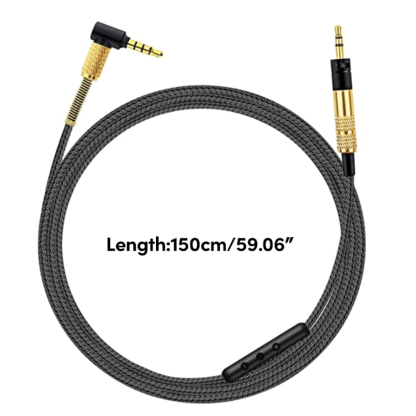 2.5mm to 3.5mm Headphone Cable for Momentum Over Ear 1/2/3 Headphone Cord Durable Wire with Volume Control and Microphone — image 5