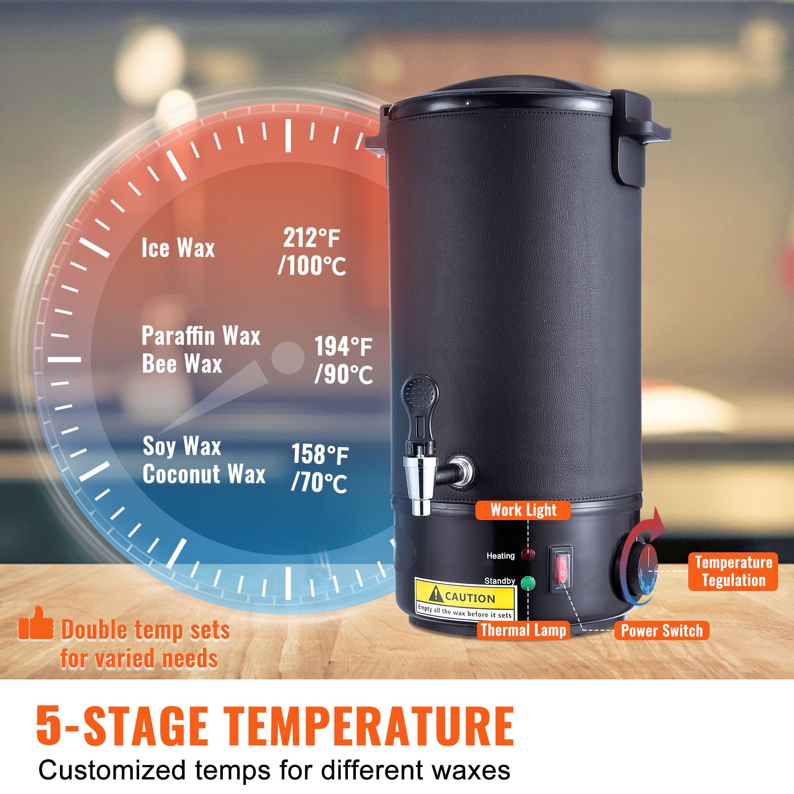 Wax Melter for Candle Making 10Liter Electric Pot Commercial or Home Use — image 5