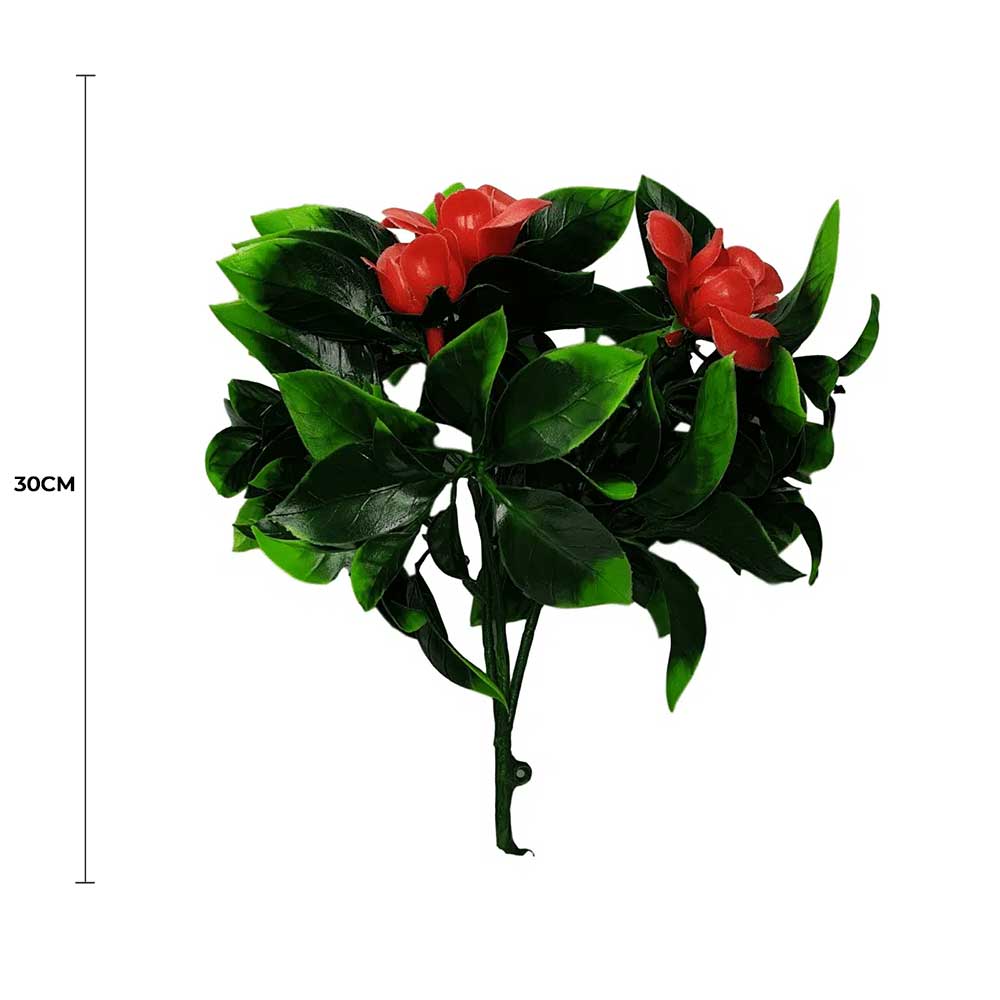 Flowering Red Rose Stem UV Resistant 30cm โ image 2