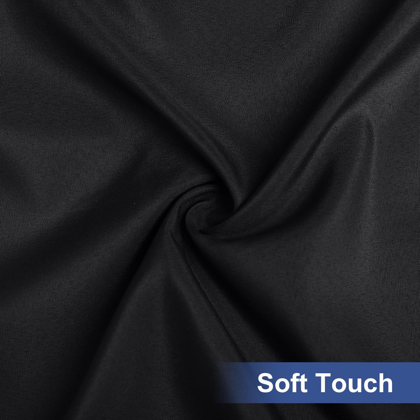homing Rectangle Table Cloth Cover, Waterproof Polyester Elastic Fitted Tablecloth, Fits for 6 Foot Folding Tables(Black, 30"x72") — image 3