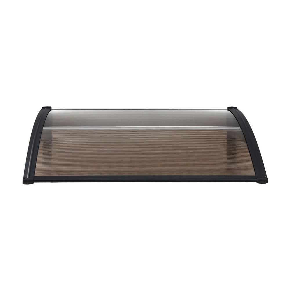 Instahut Window Door Awning 0.8mx1m Brown โ image 3