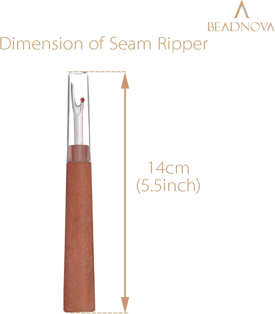 Seam Ripper 6pcs Wooden Style Plastic Thread Cutter Stitch Remover Large Thread Remover Stitch Eraser Tag Ripper for Clothes Crafting Embroidery โ image 2