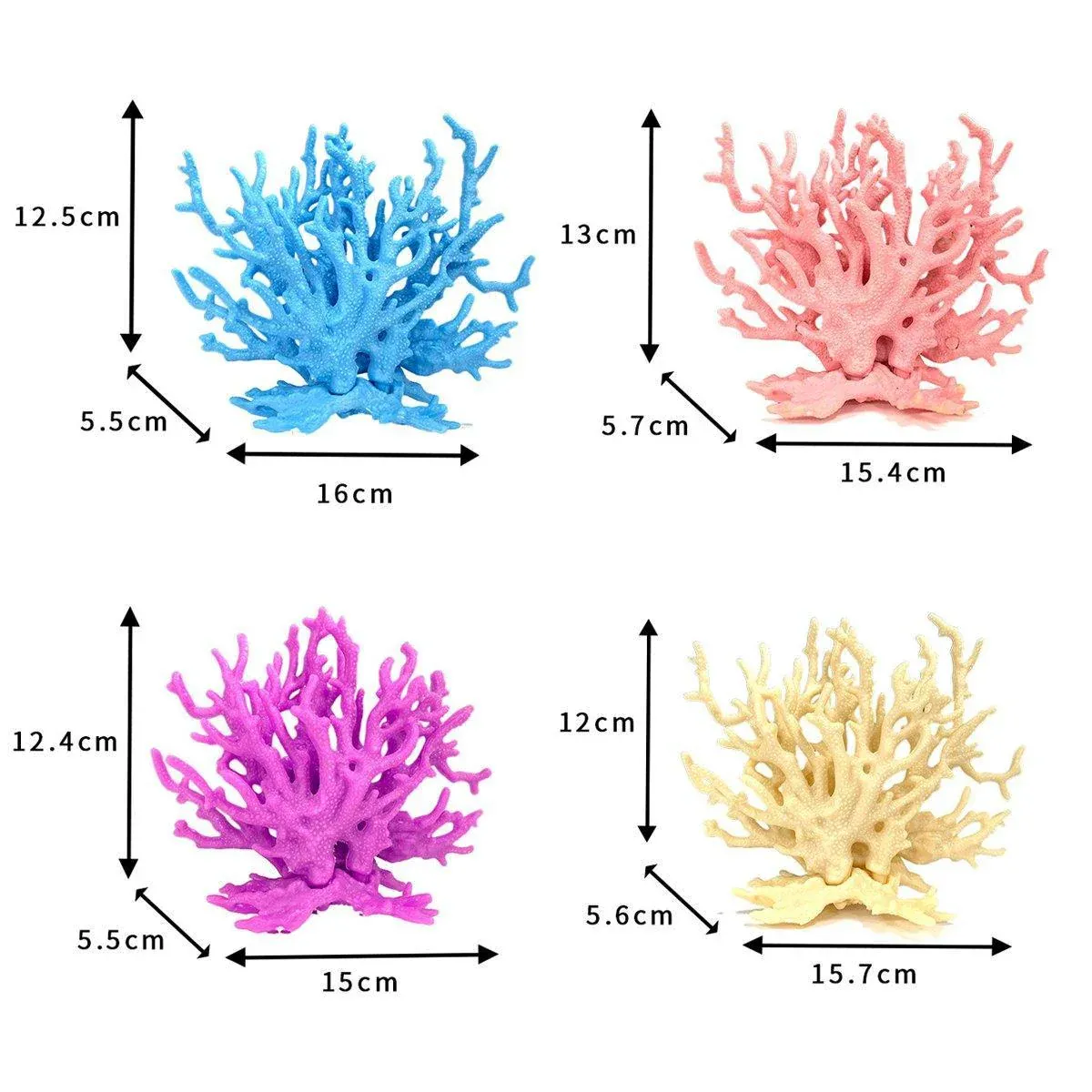 Soft Coral Realistic Water Plants Aquarium Decoration Fish Tank Seawater Set - Pink โ image 4