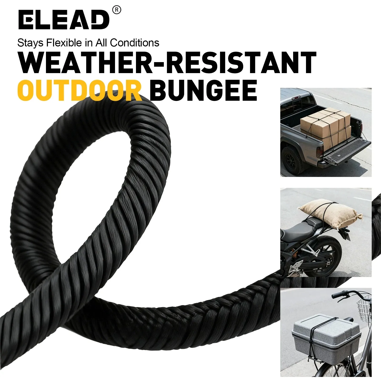 ELEAD 1/8" x 110FT Elastic Bungee Cord Roll 3mm Marine Grade Shock Cord 29lbs — image 6