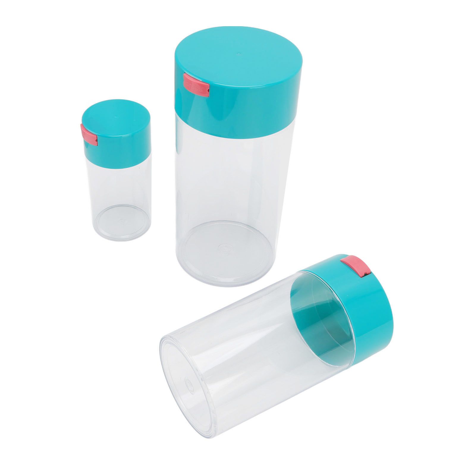 Airtight Jar Set Transparent 2100ml 1100ml 400ml Plastic Vacuum Storage Cans for Dried Fruit Coffee Bean Tea โ image 6